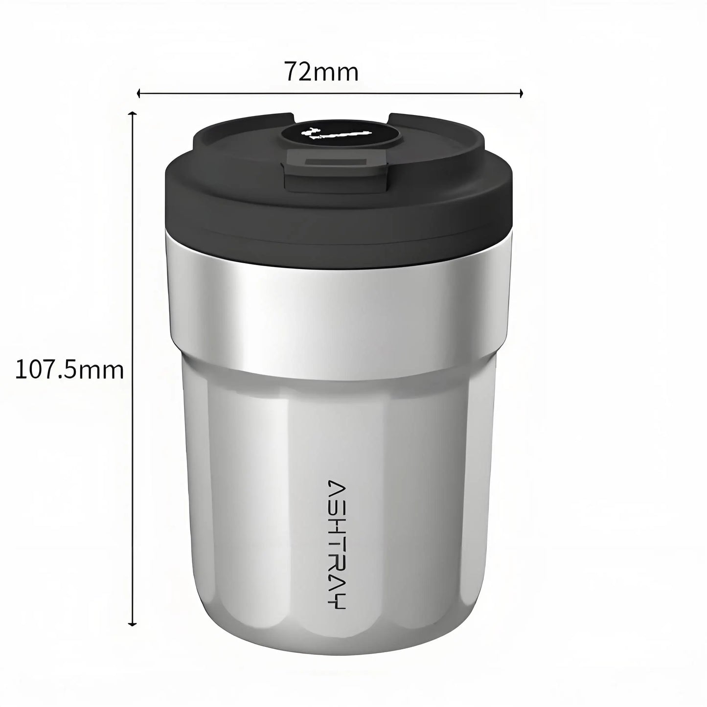 Car Ashtray 7-Color LED Light | Push-Open Coffee Cup Style