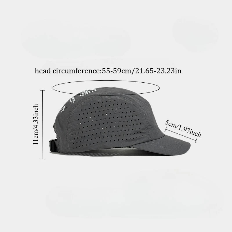 Short Brim Quick-drying Mesh Baseball Cap Breathable Lightweight UV