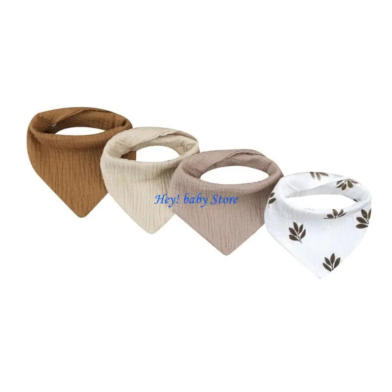 Baby Feeding Bibs 4-Pack | Soft Cotton Spill-Proof Toddler Bibs