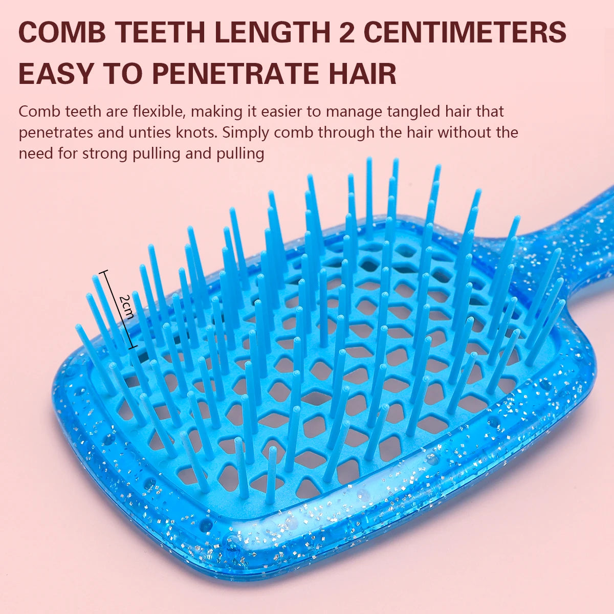 Hollow Out Air Cushion Comb Geometric Honeycomb Structure Anti-static Detangling Tangled Hair Brushes Barber Home Tools Supplies Peaceful Pleasures Health and Wellness