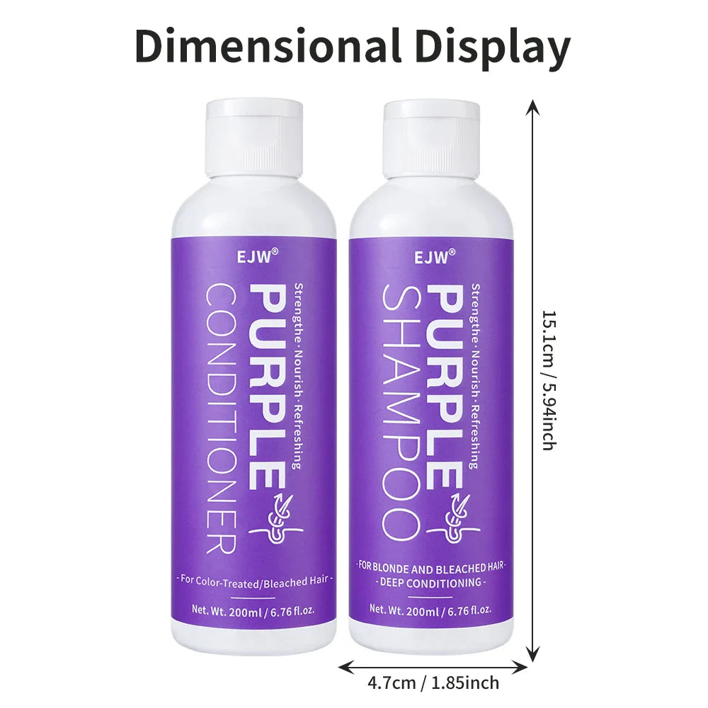Purple Shampoo & Conditioner Set – Blonde, Gray & Color-Treated