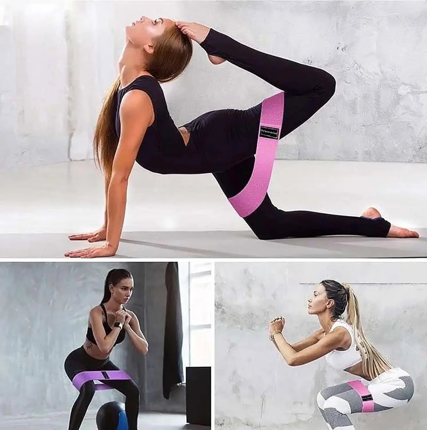 Fabric Resistance Bands Set – Legs, Butt & Yoga | 3 Levels