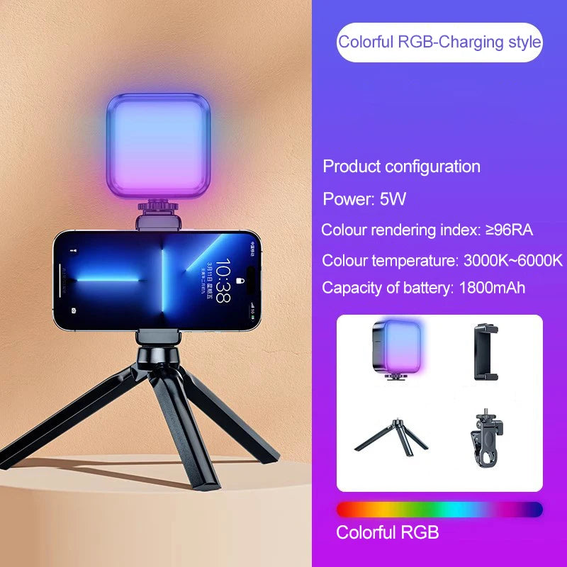 Led photography lighting Led Light Ring With Tripod Rechargeable Led Light Selfie Ring Lamp Photo Shooting Light Ring Phone Peaceful Pleasures Health and Wellness RGB With tripod China Mainland