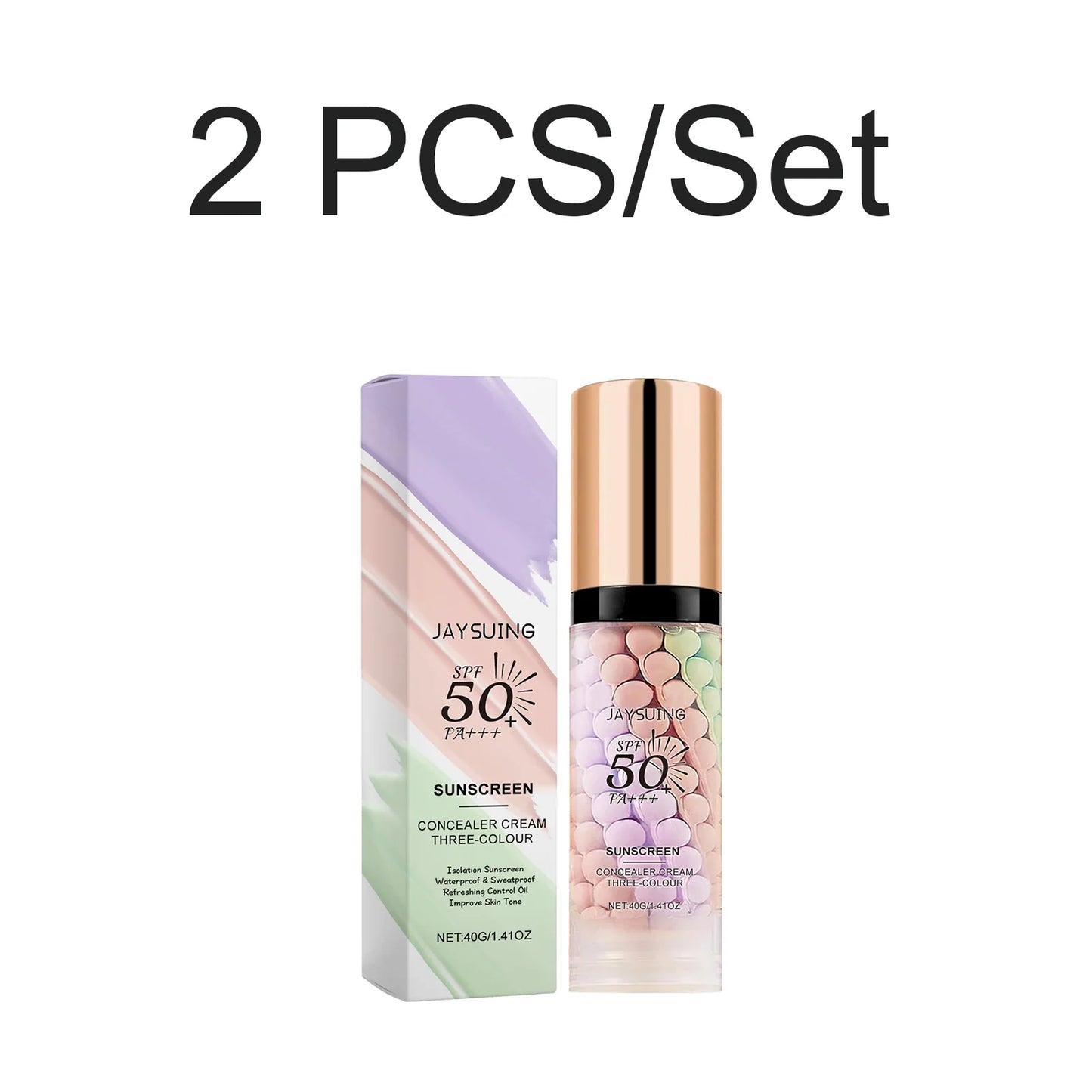 Tri-Color Correcting Sunscreen Primer – Waterproof Makeup Base