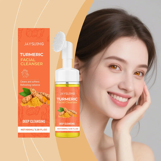 Jaysuing Turmeric Cleansing Mousse | Deep Pore Facial Cleanser Turmeric Facial Cleanser Peaceful Pleasures Health and Wellness