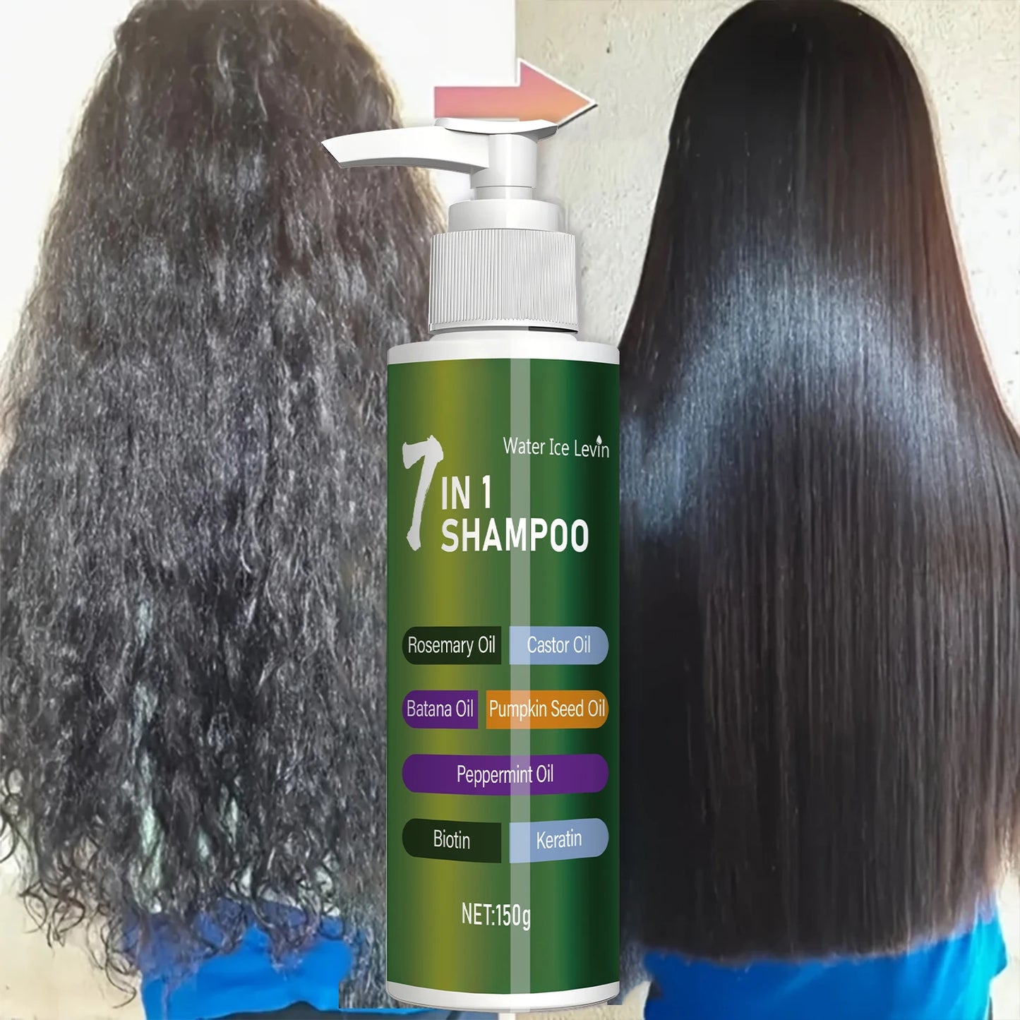7-in-1 Shampoo, Rich in Rosemary, Batana, and Castor Oil, Gently Cleanses and Controls Oil, Provides Moisturizing and Hydrating Benefits, Prevents Hair from Becoming Tangled, Suitable for All Hair Types Peaceful Pleasures Health and Wellness
