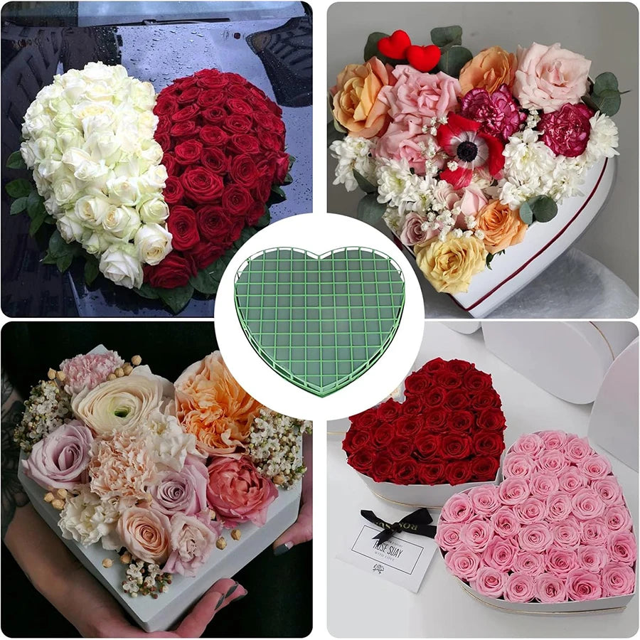Heart Shaped Floral Foam Block with Suction Cup Tray