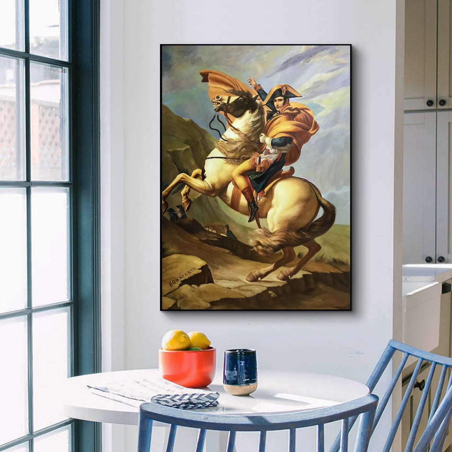 Unframed Classical Hand Painted Canvas Art, Famous Painting, Napoleon Figure Painting, Wall Paintings Peaceful Pleasures Health and Wellness
