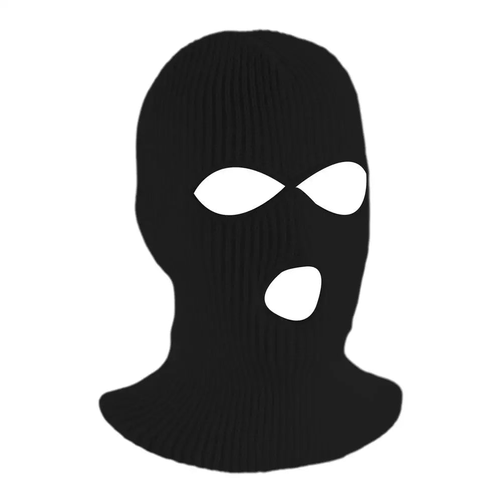 3-hole Car Seat Headrest Full Face Cover Ski Mask Hat Anti Ash Protection For Car Interior Seats Funny Cover Decoration Peaceful Pleasures Health and Wellness Black