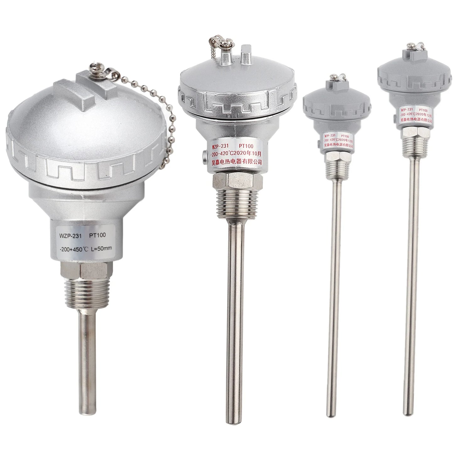 Temperature Sensor Simple PT1/2'' Thread Thermocouple Terminal Head Efficient for Temperature Controllers for Industry Peaceful Pleasures Health and Wellness 400mm