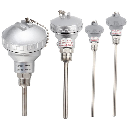 Temperature Sensor Simple PT1/2'' Thread Thermocouple Terminal Head Efficient for Temperature Controllers for Industry Peaceful Pleasures Health and Wellness 400mm