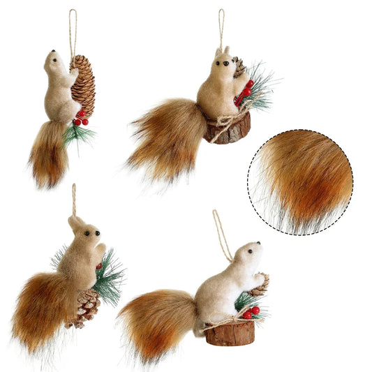 Christmas Squirrel Hanging Ornament | Festive Tree Decoration Christmas Ornament Oasis Select