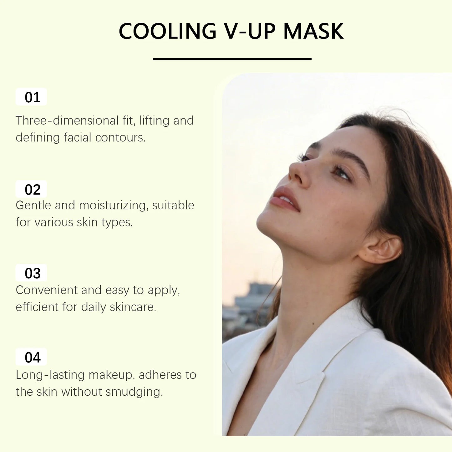 Cooling V-Up Face Lifting Mask – Chin & Jawline Firming Patch Peaceful Pleasures Health and Wellness