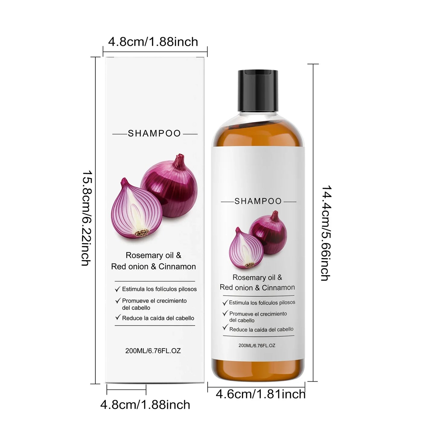 Rosemary & Red Onion Volumizing Shampoo – Oil Control, 200ml