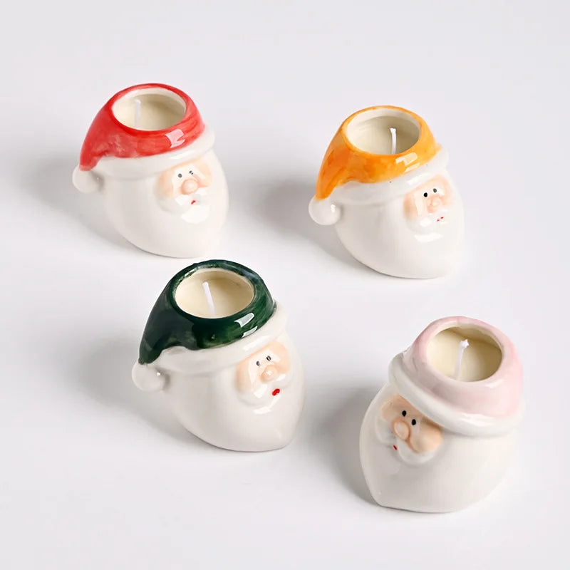 Household Creative American Style Personalized Santa Claus Candle Cup Empty Cup Ceramic Cup Gift Peaceful Pleasures Health and Wellness