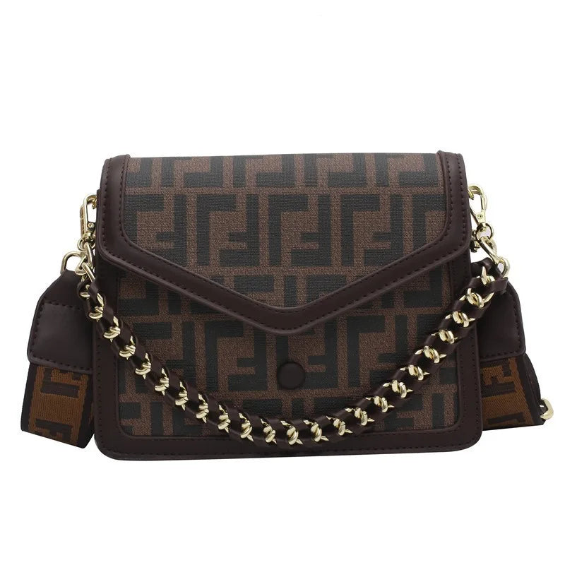 Retro Letter Print Mini Crossbody Bag – Women's Shoulder Bag