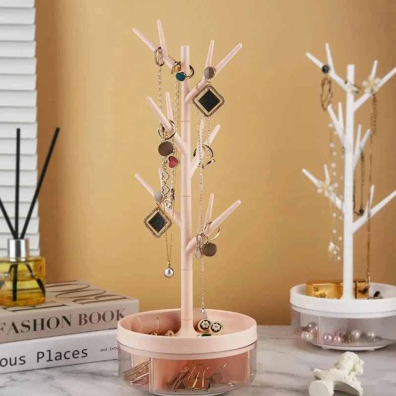 1pc Rotating jewelry storage rack, earring necklace storage, dressing table storage, display rack, multi-purpose storage rack Peaceful Pleasures Health and Wellness