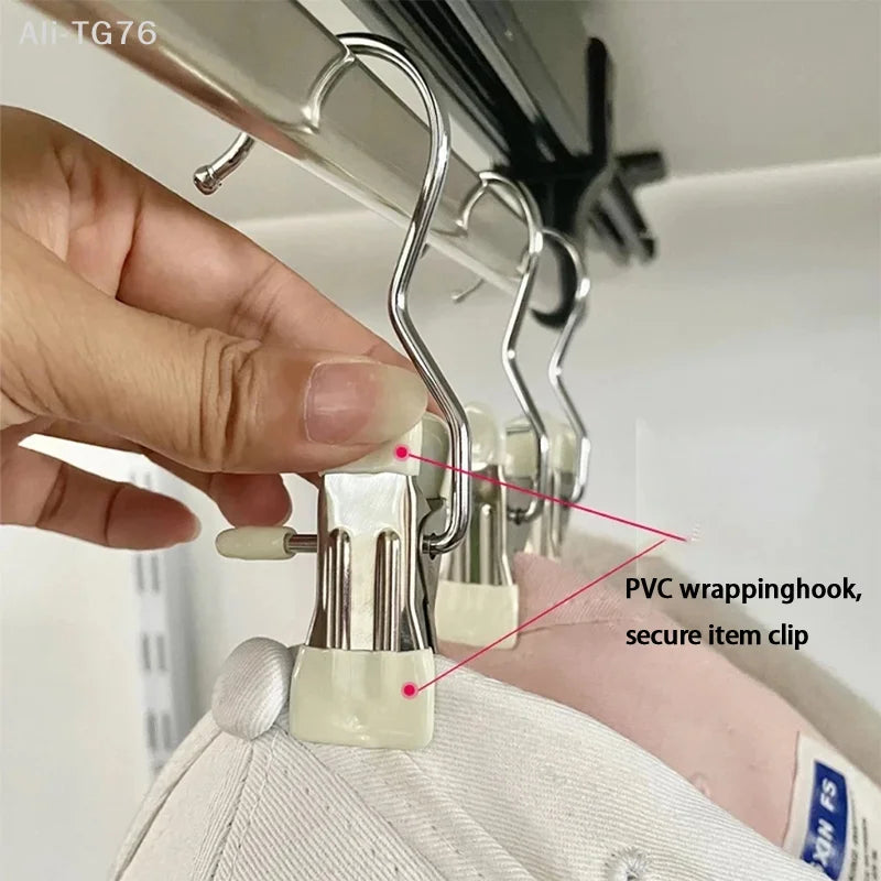 Stainless Steel Clip Hangers for Socks & Underwear – 10pcs