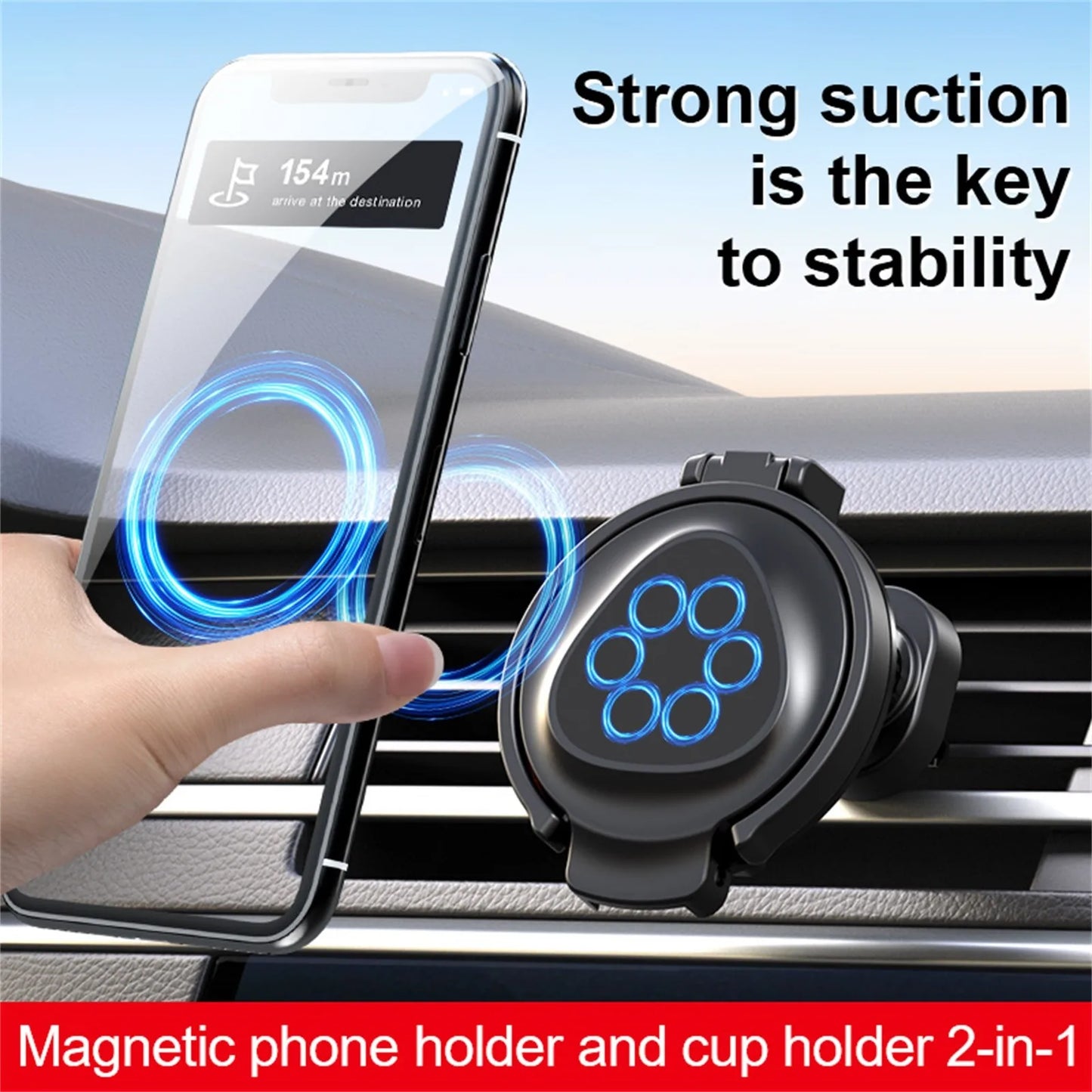 Car Air Vent Cup Holder – Collapsible Multi-Function Drink Holder