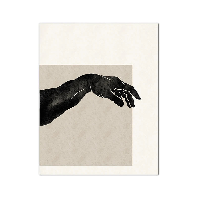 Michelangelo Creation of Adam Canvas Wall Art | Boho Neutral