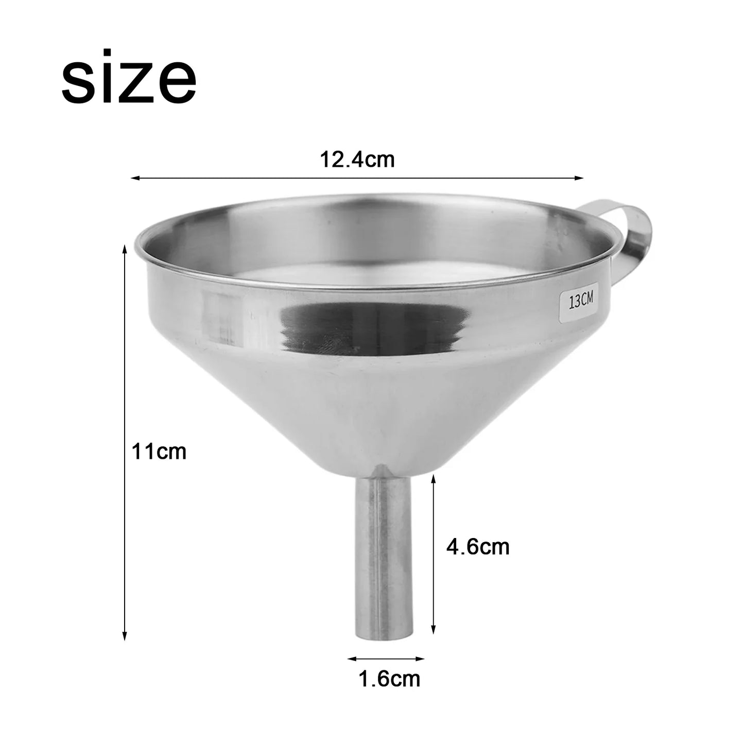 Stainless Steel Kitchen Funnel – 3 Sizes | Corrosion Resistant