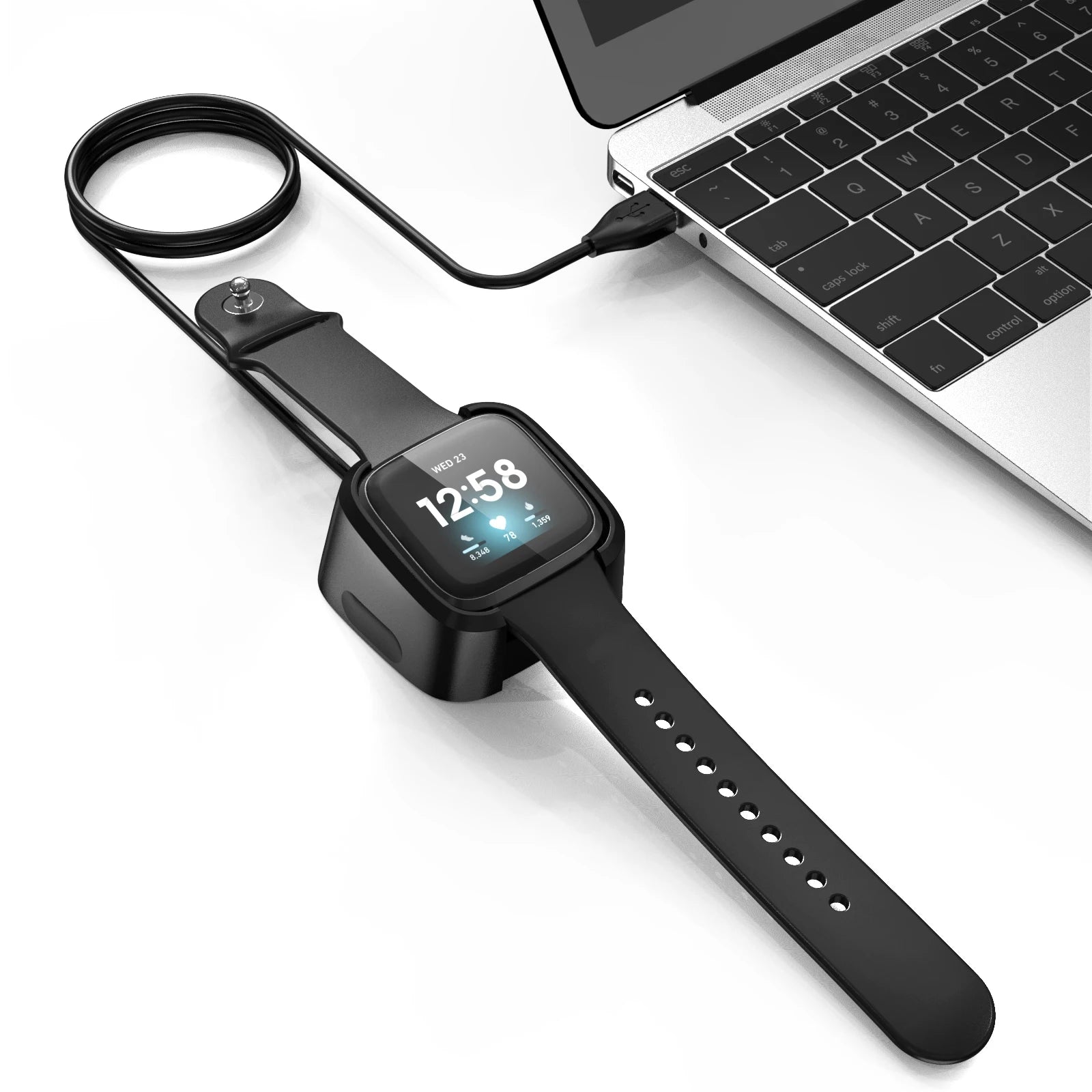 Fitbit Versa 2 USB Charger Dock – Charging Cable & Cradle Stand Peaceful Pleasures Health and Wellness