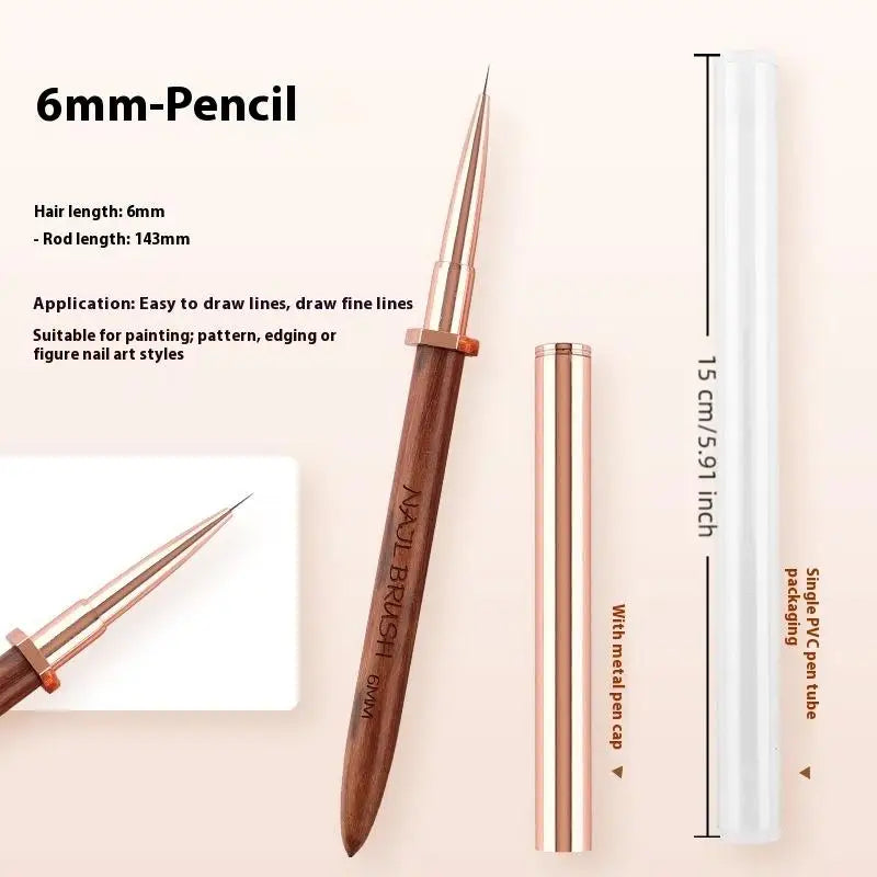 Sandalwood Nail Art Detail Brush – Manicure Painting Pen
