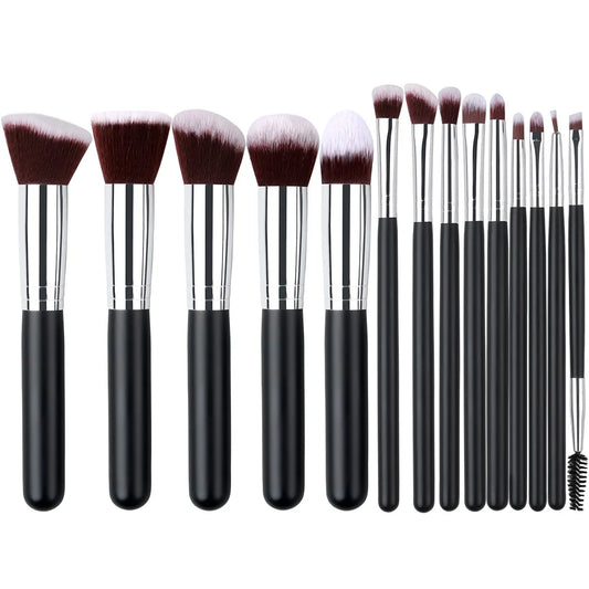Professional Makeup Brush Set 14/16Pcs – Contour, Blush & Powder Makeup Brush Set Peaceful Pleasures Health and Wellness