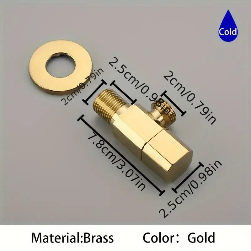 Mini Brass Tee Valve – Gold & Silver, Universal Threads
