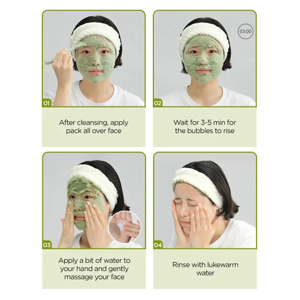Korean Basil Bubble Cleansing Mask | Deep Pore Purifying
