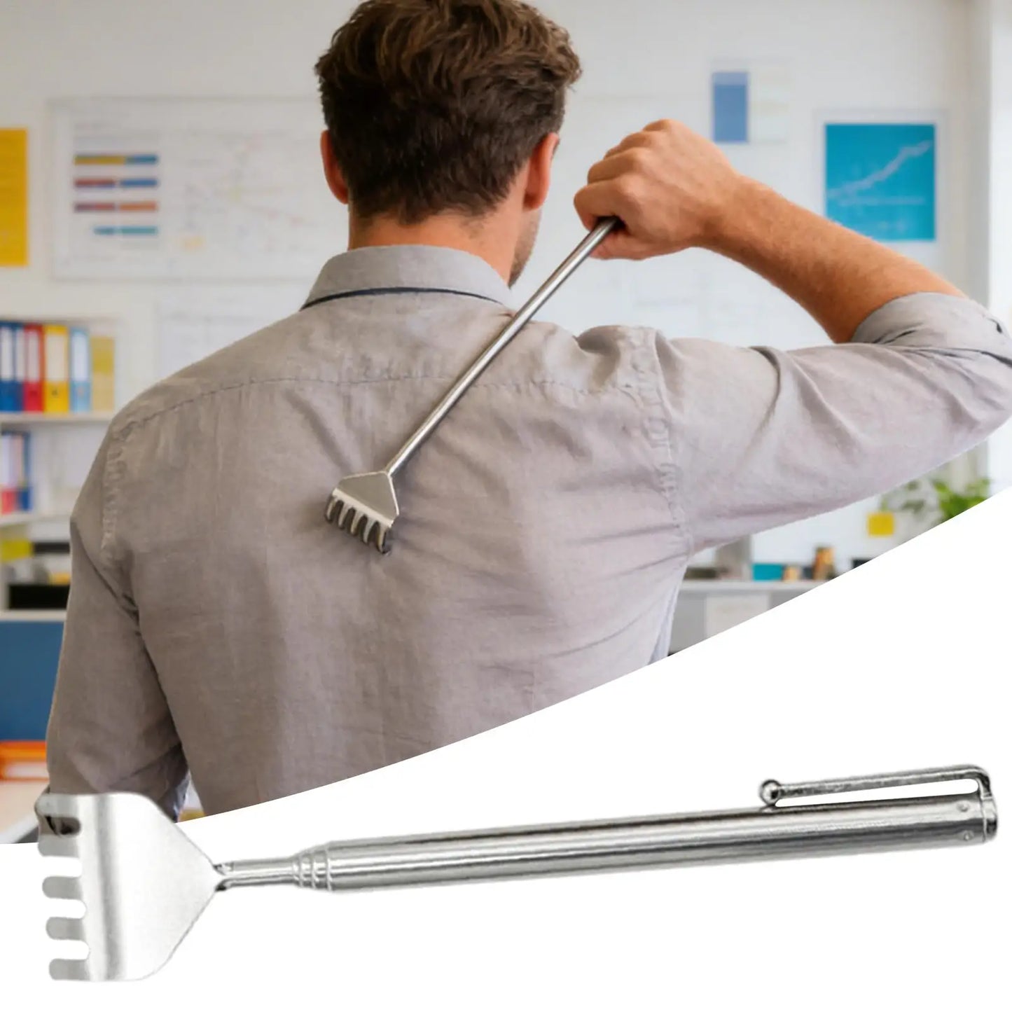 Extendable Telescoping Back Scratcher – Stainless Steel