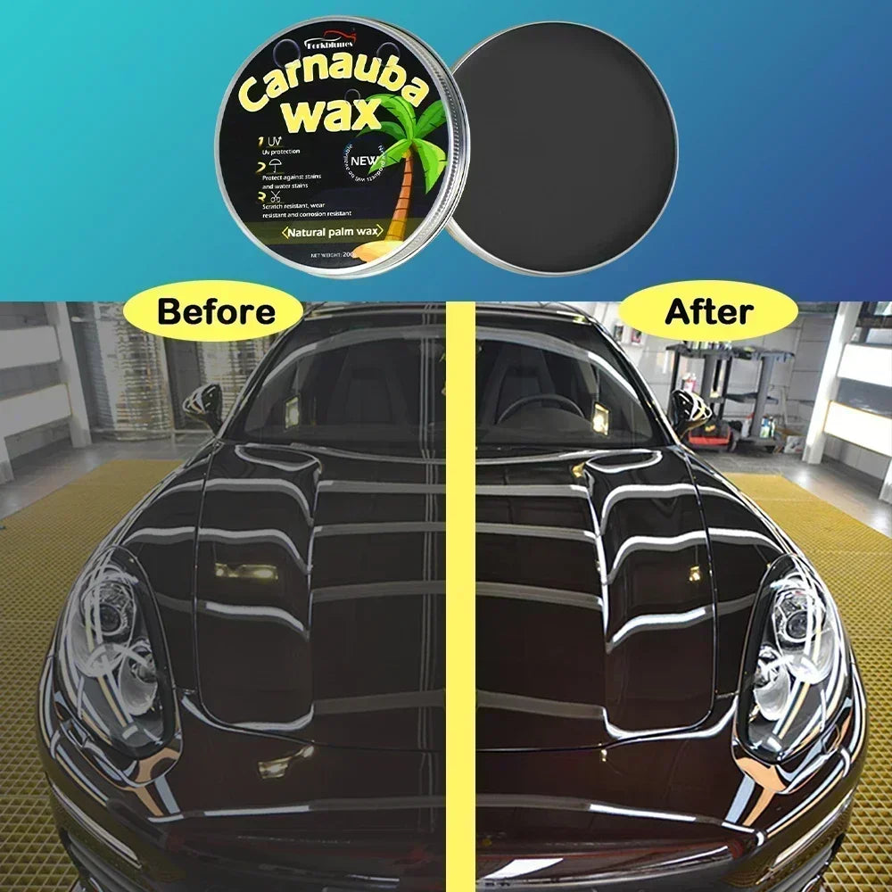 Car Wax Auto Paint Care Carnauba Paste Wax Brazilian Polishing Wax Paste High Gloss Shine Super Hydrophobic Coating Glazing Peaceful Pleasures Health and Wellness