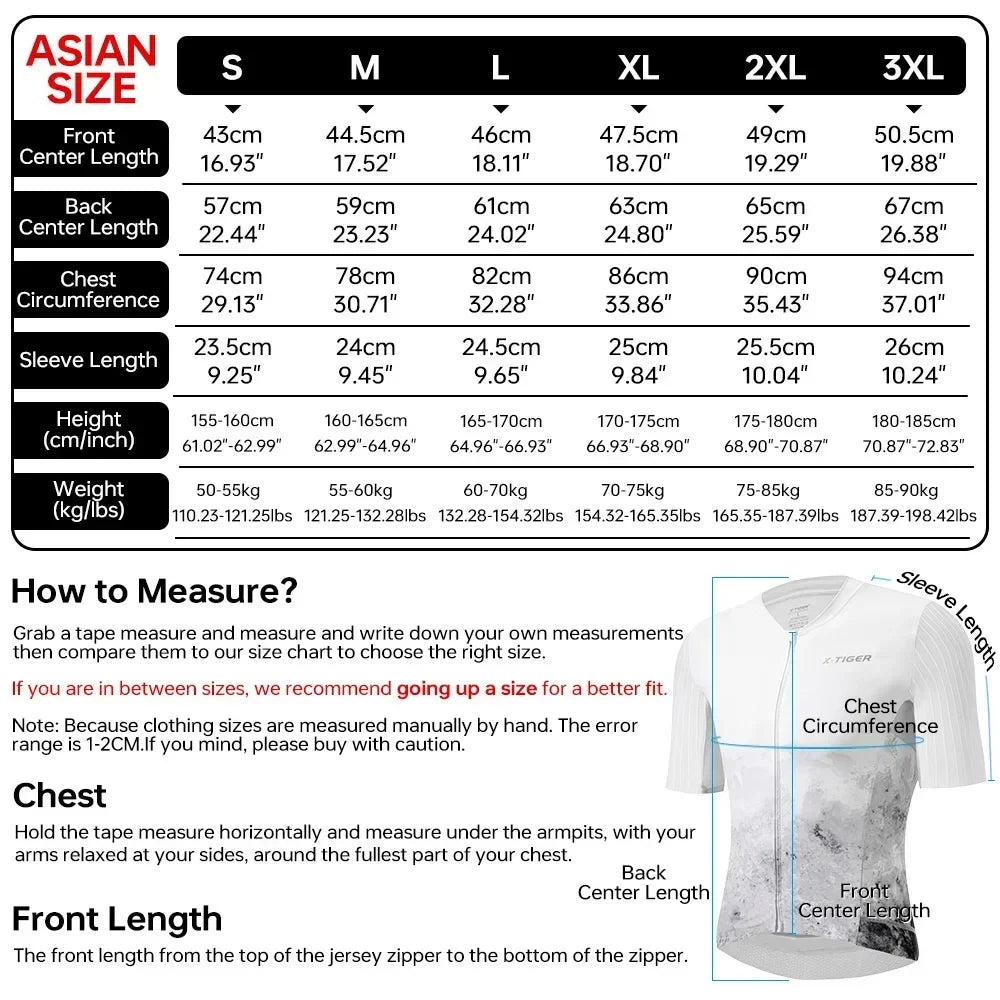X-TIGER Men's Breathable Cycling Jersey – Short Sleeve Road Bike