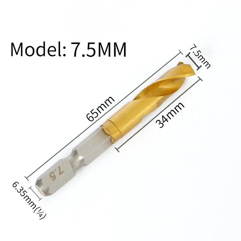 HSS Hex Shank Twist Drill Bits 2–10mm | Wood & Metal Twist Drill Bit Peaceful Pleasures Health and Wellness A12
