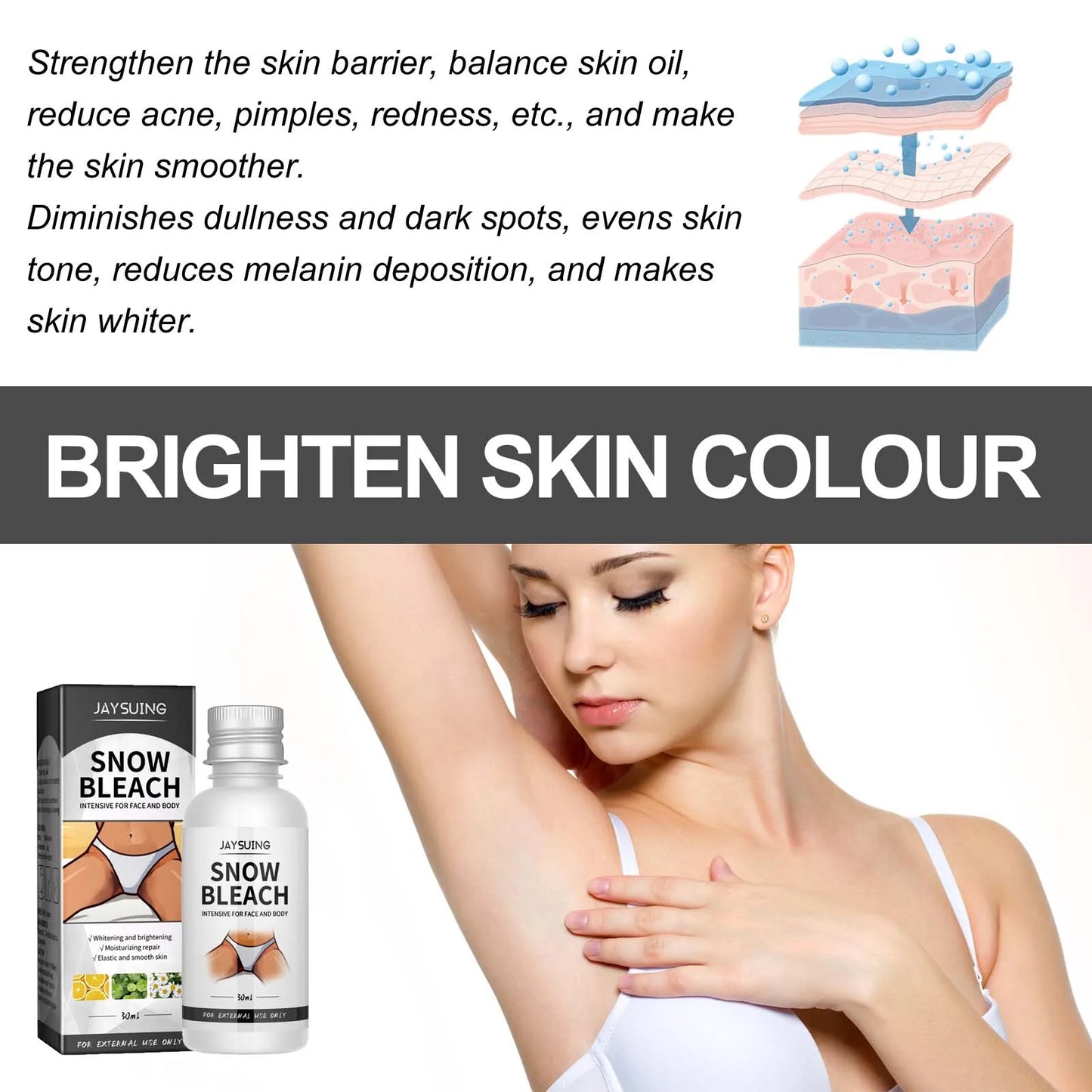 Brightening Body Bleach Cream – Niacinamide Dark Spot Corrector