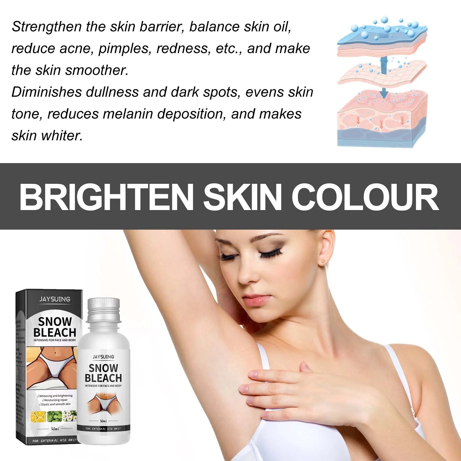 Body Brightening Bleach Cream – Niacinamide & Vitamin C Peaceful Pleasures Health and Wellness