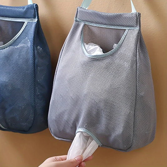 Wall-Mounted Mesh Garbage Bag Dispenser | Kitchen Organizer Bag Dispenser Organizer Peaceful Pleasures Health and Wellness