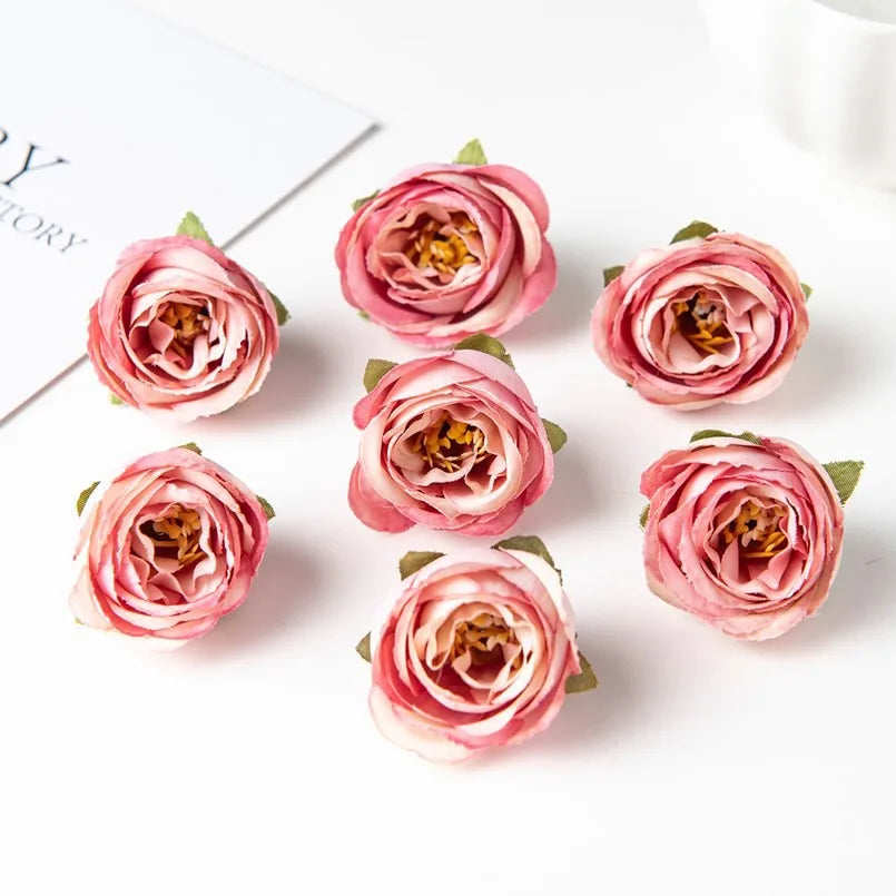 Artificial Silk Rose Flower Heads 15/30pcs – Wedding & Decor