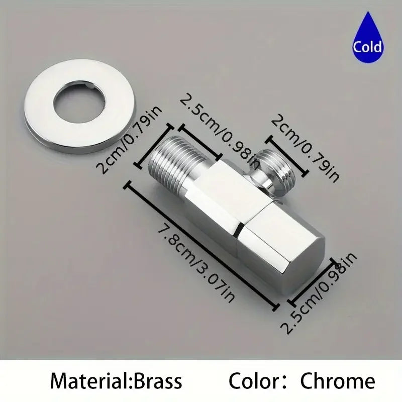 Mini Brass Tee Valve – Gold & Silver, Universal Threads