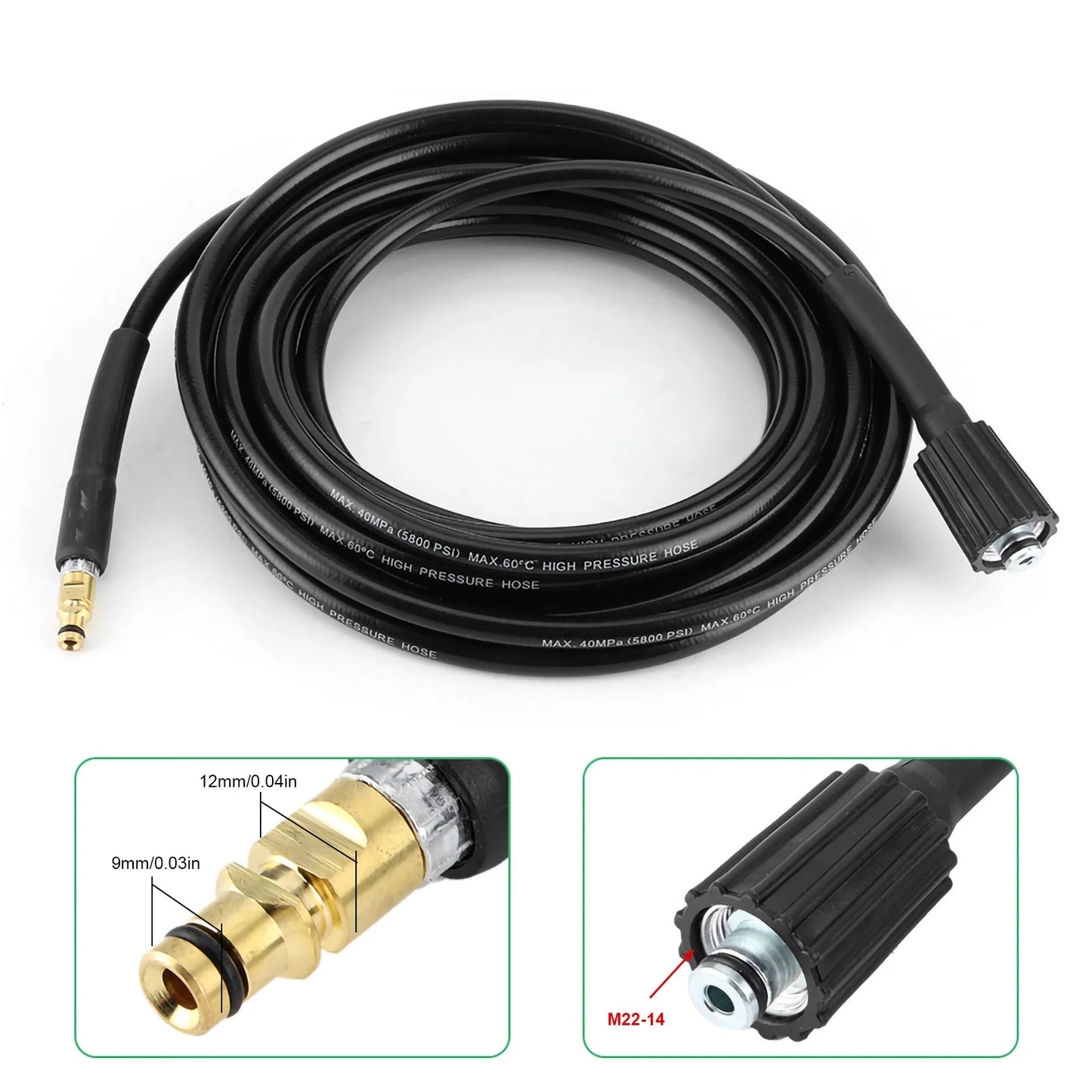 40MPa 5800PSI Pressure Washer Hose for Karcher K2 K3 K4 K5