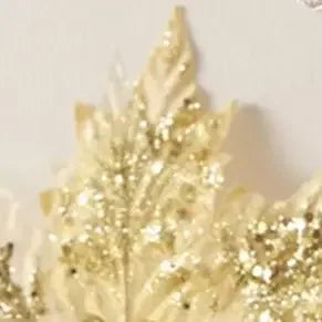 Simulated Christmas Flower Decoration – Flannel & Glitter 30×35cm