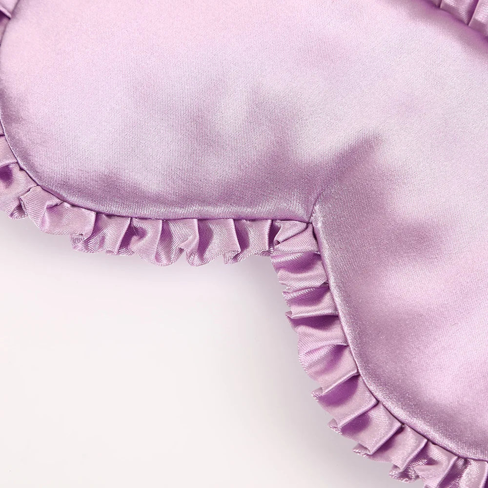 Premium Silk Sleep Eye Mask – Lace Trim Lightproof Blindfold