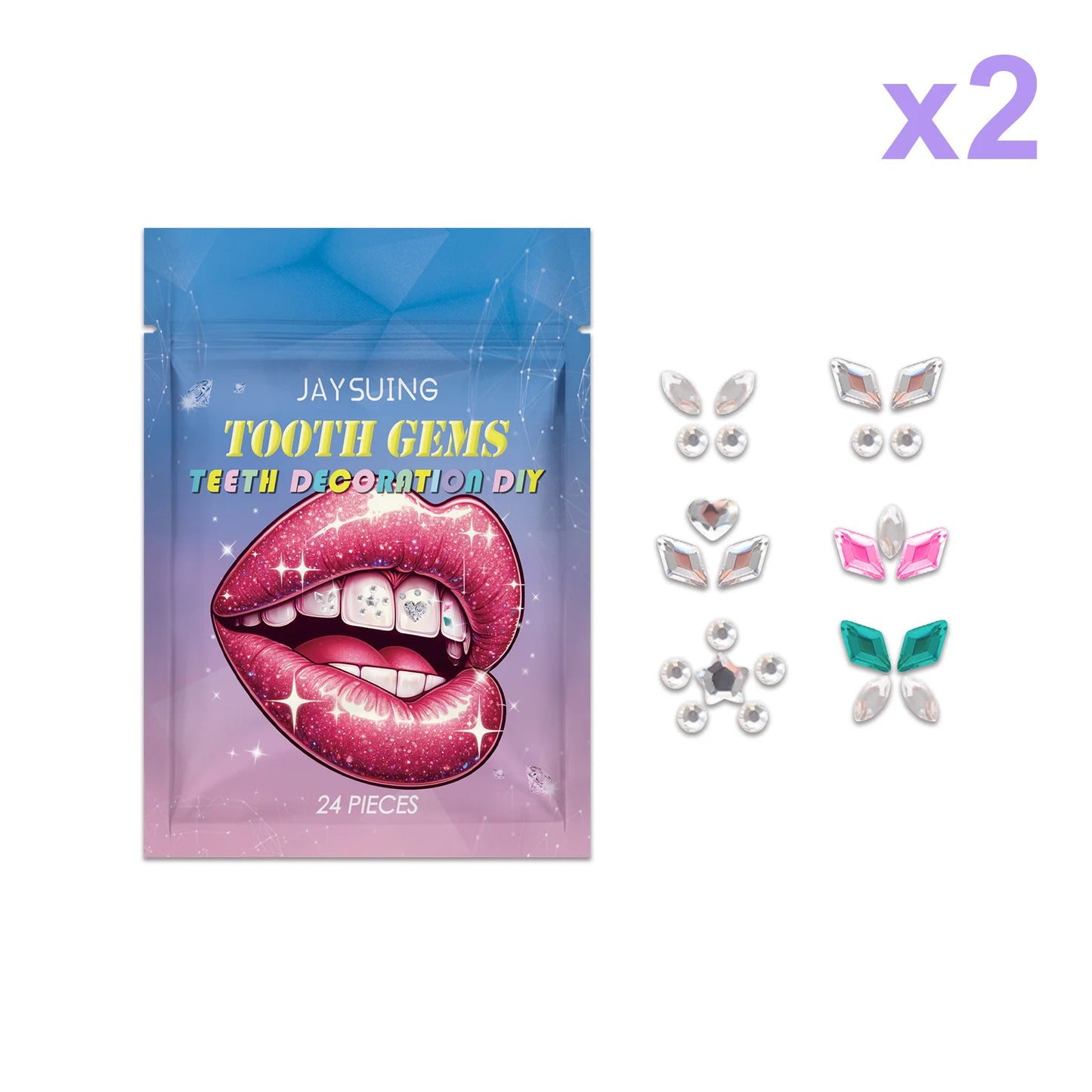 Crystal Tooth Gems – Sparkling Smile Jewelry Kit (24 Pcs)
