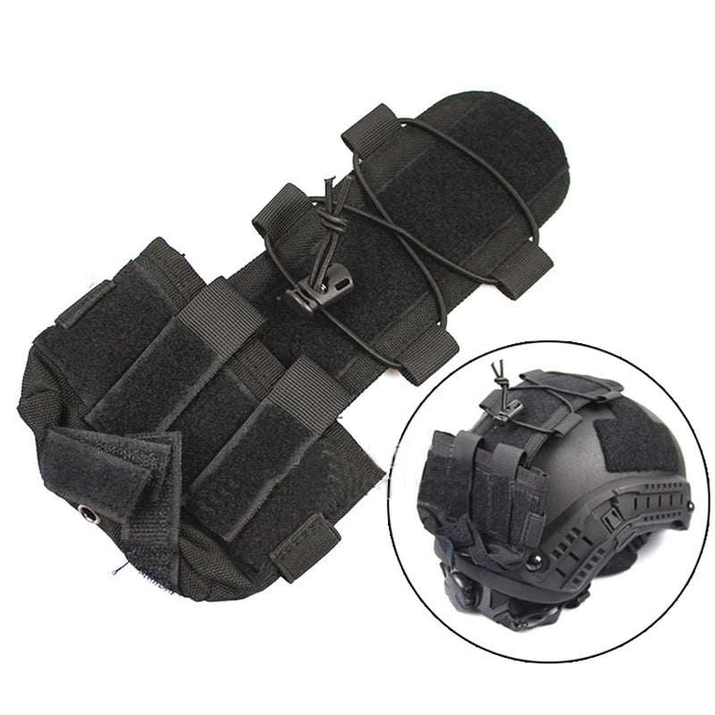 Velcro Weight Bag Accessory Bag Tactical F Camouflage AST Helmet Bag AF Wendy Suitable for Outdoor Tactics Peaceful Pleasures Health and Wellness black