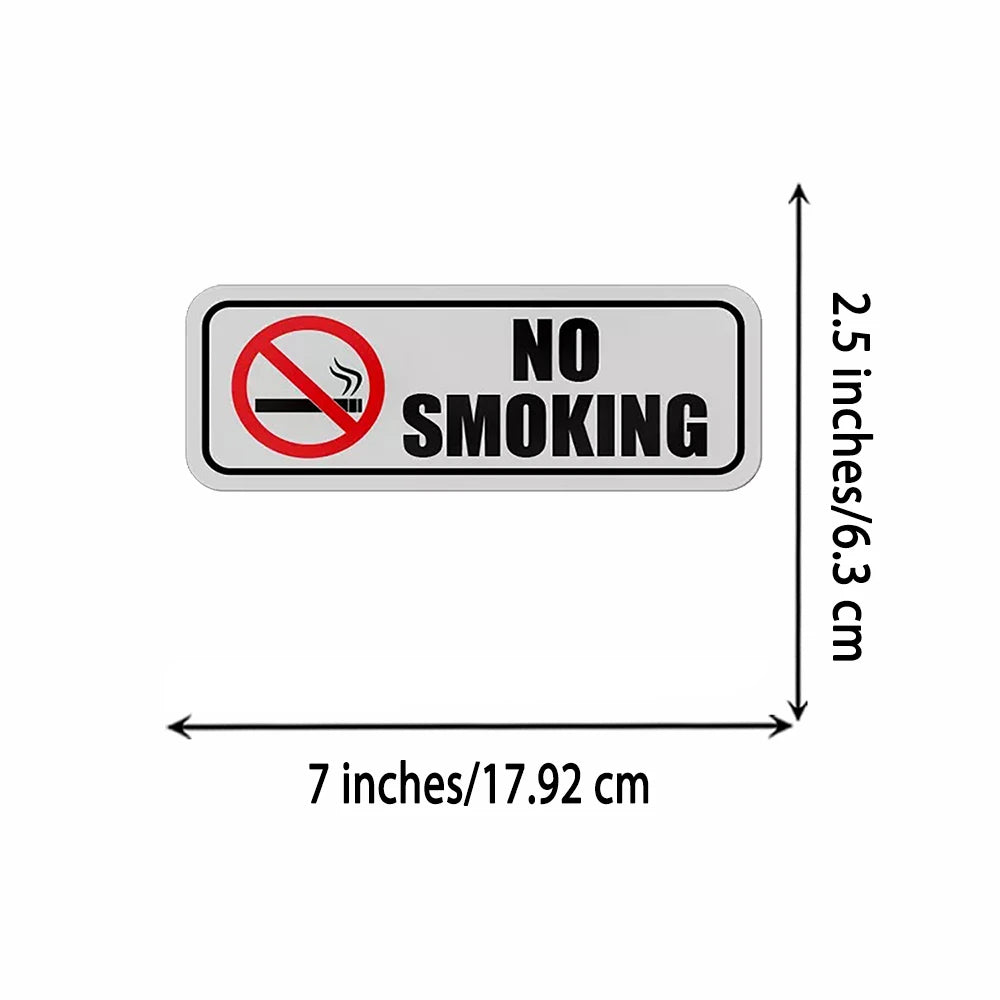 2Pack No Smoking sticker vinyl decal business window door car store bar shop vehicle 7x2.5in Peaceful Pleasures Health and Wellness