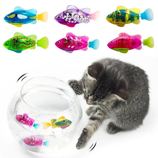 Interactive LED Swimming Fish Cat Toy – Water Activated Interactive Cat Toy Peaceful Pleasures Health and Wellness