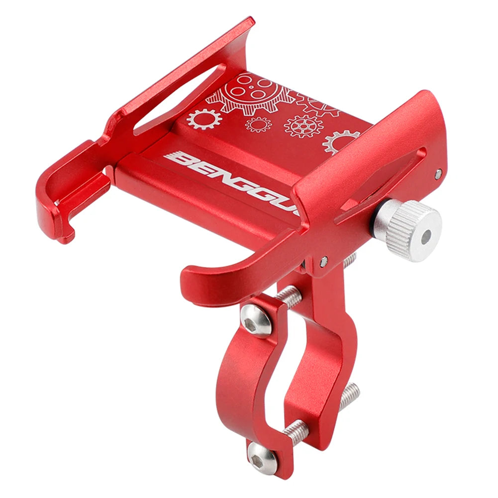 Bicycle Phone Holder 360° Rotation Aluminum Alloy MTB Bike Phone GPS Bracket Scooter Motorcycle Handlebar Mount Cell Phone Stand Peaceful Pleasures Health and Wellness Red A