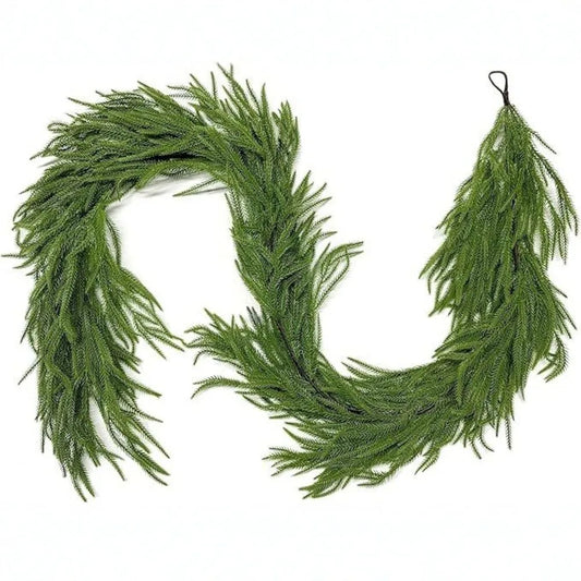 Indoor Christmas Decor Featuring Simulated Pine Needles Rattan Peaceful Pleasures Health and Wellness
