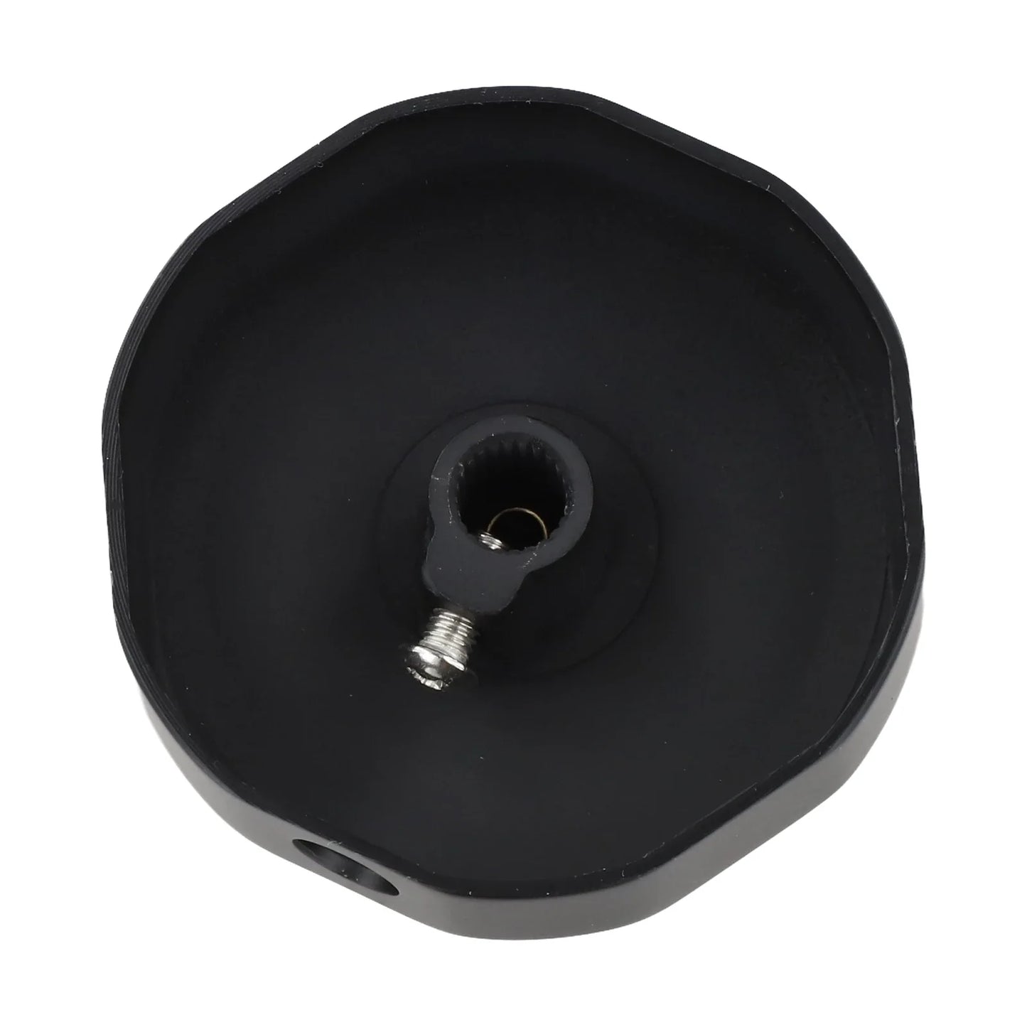 74mm Brass Bathtub Rotating Knob | Black Overflow Control