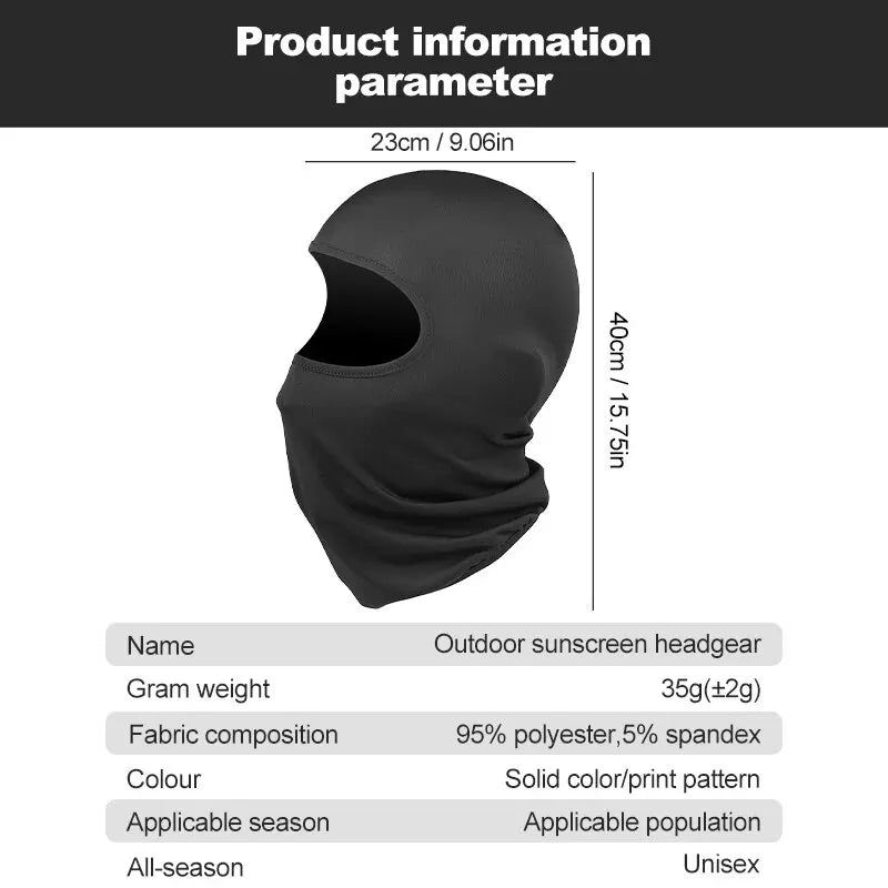 Ice Silk UV Face Mask – Windproof Scarf for Cycling & Outdoors